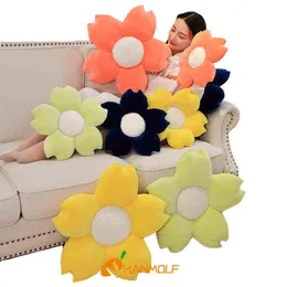 Pc New Floral Plush Seat Cushion Sakura Suower Plants Soft Decor Colorful Filled Ornamental Dropshipping Hanmolf J220704