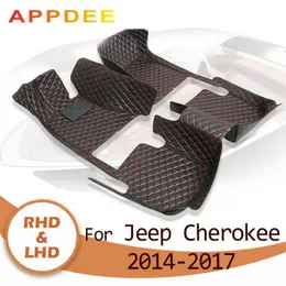 Jeep Cherokee 2014 2015 2016 2017カスタムオートフットパッドのAppdee Car Floor Mat