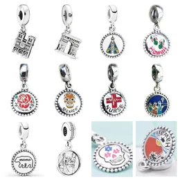 925 Argento Fit Pandora punto Collana di perline Gioielli Regalo Scultura Adatto per le donne Charms Bracciale Perline di fascino Ciondola Accessori gioielli fai da te