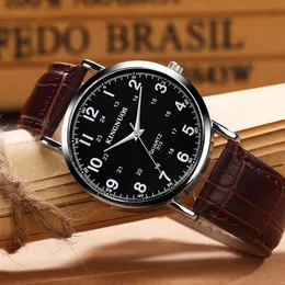 Wristwatches Relogio Masculino 2022 Fashion Mens Watches Top Leather Business Quartz-Watch Men Colck Wristwatch Erkek Kol SaatiWristwatchesW