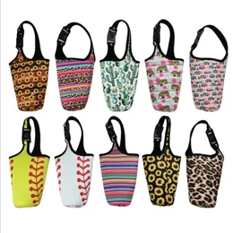 30OZ Neoprene Tumbler Cup Bottle Holder Party Favor Fashion Printing Outdoor Portable Water Cup Tote Bag