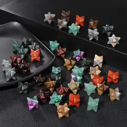 12-13 mm Star Natural Stone Star Shape Koraliki Nieprawilane polerowane Oko Agates Kamienne heksagram biżuteria medytacyjna do DIY DEK HOME