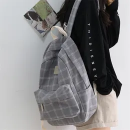 ファッションガールカレッジスクールカジュアルシンプルな女性バックパックストライプブックパックバッグ10代の旅行ショルダーバッグリュックサック220630