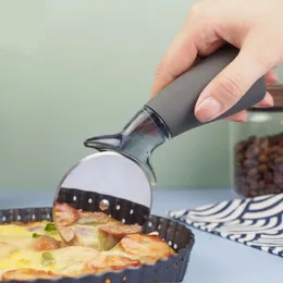 Creativo Ruota per pizza in acciaio inossidabile Piano cottura rotante Rotella di scorrimento Asse Pancake Divisore Coltello da cucina Accessori per utensili da forno fai da te