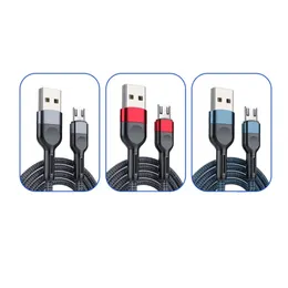 1M Micro USB -кабели Передача 3A Тип C Провод зарядного устройства для быстрого зарядки для Samsung Xiaomi Android Phone Cable