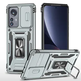 Porta scorrevole protettiva per lenti antiurto Custodie per telefoni cellulari Supporto per anello Cavalletto Combo per Xiaomi Redmi Note 11Pro 5G Redmi10 11/11S MI 11T MI12 PRO Cover