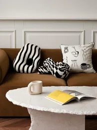 Kudde/dekorativ kudde nordisk stil kontor midja kudde vardagsrum formade checkerbräda sovkuddar hem dekor cojines dekorativos