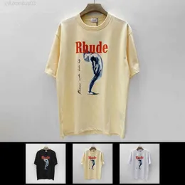 Тренди RH Limited Rhude Leisure High Street Hip Hop Summer Lose Round Seck Foot Fit Fit Fit Fit Tee
