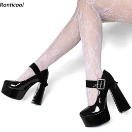 Ronticool Новое прибытие женская платформа насосы насосы на каблуки на каблуках Классическая черная бордовая туфли для вечеринок женщин нас плюс 5-15