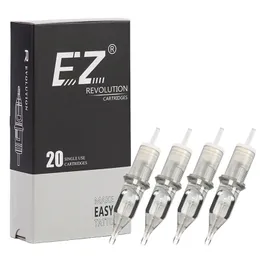 EZ Revolution Tattoo Needles Round Liners＃12 0.35 Long Taper 5.5 mmカートリッジマシンとグリップ20 PCSBOX 220708