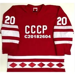 Customize Nik1 Tage Viacheslav Фетисов Владислав Tretiak 1980 CCCP Россия Хоккей Джерси Вышивка Вышитая или пользовательское имя Ретро Джерси