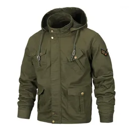 Military Men's Jacket Coat Oversized 6XL Male Hooded Coats Cotton Loose Casual Windbreaker Ourwear Men Brand Clothing BF2601 Jackets