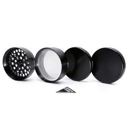 Grinder per erbe secche Space Case 63mm Large Grinder Rilevatore di sigarette per fumo di tabacco Rettifica in lega di alluminio Sigarette in metallo Spacecase Fumo Grinder Crusher