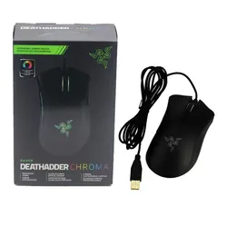 Mouse Hot Razer mices Deathadder Chroma USB Wired Mouse Optical Computer Gaming Mouses 10000dpi Induction Gamings with Retail Packaging Wholesale