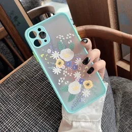 حالات هاتف الزهور لـ iPhone 13 12 11 Pro XS Max XR X 6 6S 7 8 Plus 8Plus Home Home Floral Soft TPU