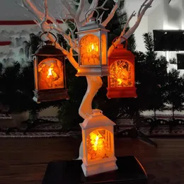 Decorazioni natalizie Creative LED Light Legno verniciato Casa trasparente Albero Ornamenti pendenti Party CraftChristmas