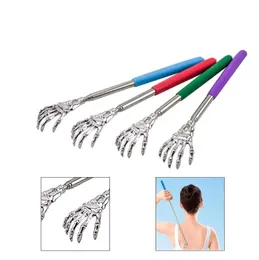 Portable Extendable Telescopic Ghost Claws Stainless Steel Back Scratchers Hand Massager Backslap for Womens Mens