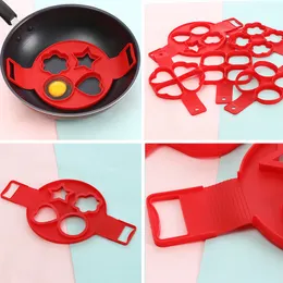 Silikon Ei Werkzeuge Ring Pfannkuchen Maker Form Wiederverwendbare Antihaft Spiegelei Former Omelett Formen für Küche Backen Kochen Zubehör