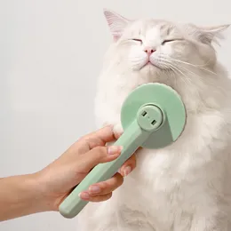 Pet Hair Removal Comb Macaron Cat Cleaning Comb Round Dog Cats Stainless Steel Needle-Comb Massage Clean Floating Hair-Brush