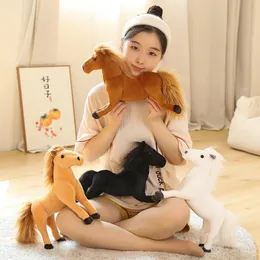 Simulation Horses Plush & Stuffed Animals Dolls Real Life Horse Toy Pillow For Children Kids Creative Birthday Decor Gifts 25cm LA475