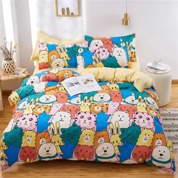 Svetanya Bed Bed Leens Sheet Pillowcase Cover Cover Cover Set Bedding Single Double Family Size LJ200818