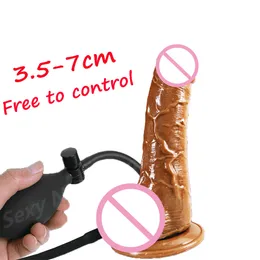 Huge Realistic Penis Female Masturbator Dildo sexy Toys For Woman Anal Plug Inflatable Intimate Goods Consolador Para Mujer