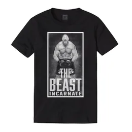 Summer T -shirt Mens and Women Brock Lesnar the Beast Incarnate Portrait "Tshirt överdimensionerade Harajuku Children Clothing 220706