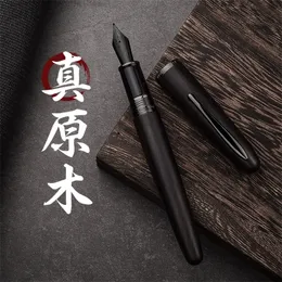 Lt Hongdian 660 Drewniana fontanna Pen Naturalny ręcznie robiony Jowisz High Grade Mahogany Pen EF/F Pisanie Penu Pen do prezentu 220812