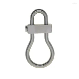 Schlüsselanhänger Heavy Duty Solid 304 Matt Edelstahl Oval Bulb Spring Snap Locking Clip Lock Karabiner FOB Hundeleine Connector Smal22