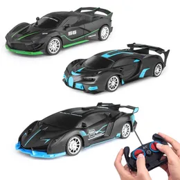 1:16 Kids RC Car Toys With LED Light 2.4G R Fjärrkontroll för barn Höghastighetsdrift Racing Model Vehicle Boy Gifts 220429