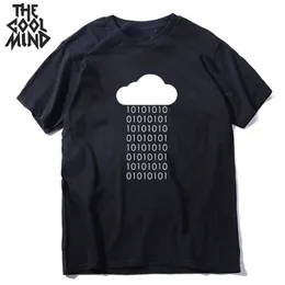 Coolmind 100 ٪ Cotton Cool Internet Code Print Men Geek T Shirt عرضة رجال فضفاضة طارق Cool O-Neck T-Shirt Geek Mens قمصان Tee 220520