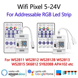 DC5V 12V 24V WS2811 WS2812B WiFi LED RGB Controller For Pixel rgb LED Strip Light WS2813 WS2815 SK6812 Magic Home