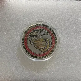 Presentes US Marine Corps Souvenir Moeda Coleção Colecionável Collectible Art Veterano Veterano Fãs Cobre Banhado Comemorativo Comemorativo Coin.CX