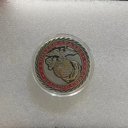 Prezenty US Marine Corps Souvenir Monein Hollow Out Collectible Collection Art Veteran Wojskowe Wentylatory miedziane Commemorative Coin.CX