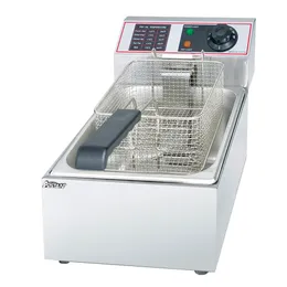 DF81XK Commercial Counter Top Electric Deep Fryer Machine 1-Tank Fryer z 1 koszykiem do sprzętu kuchennego