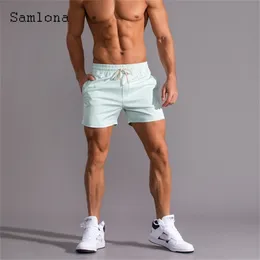 Shorts casual da uomo pantaloni corti sexy per il tempo libero verde black patchwork allaccia in tasca spiaggia di moda estate abbigliamento maschio 220621