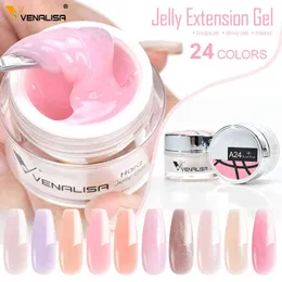 NXY Nail Gel Jelly Color 15ml Leduv Extend Sculpture Extension Uv Led 24 Colori Camouflage Bianco Latte s 0328