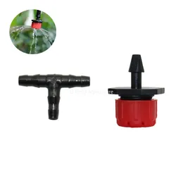 Attrezzature di irrigazione 1/4 "forniture per giardini regolabili per irrigazione a goccia connettore a tre vie agricoli a tre vie