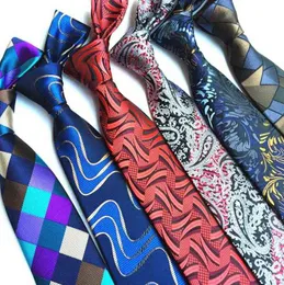 MENS TIE Accessories Novely Fashion Men Neck Binds 8cm Blue Slips för manlig Paisley Floral Bowtie XWHP