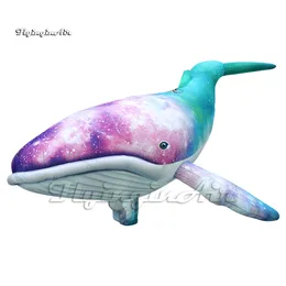 Large Lighting Inflatable Whale Balloon Hanging Air Blow Up LED Sea Animal Mascot Model For Aquarium And Venue Decoration
