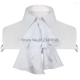 Bow Ties Medieval Tie Neck Collar Victorian Costume Cravat Accessory Elegant Unisex Ruffle Ascot Cosplay Halloween For Adult Men Women Emel2