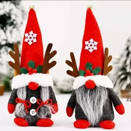 Gnomes Chile Decor Creative Antlers Dwarf Ornament Swedish Gnome Xmas Faceless Forest Old Man Gifts FY3207 F0711