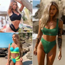 Seksowne bikini w bikini Kobiet Kobiet Swimsuit Orval stnie strojowe puste nadruk w paski kostium kąpielowy BILEwie