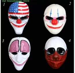 PVC Halloween Mask Scary Clown Party Masks Payday 2 for Masquerade Cosplay Horrible Masks 2023