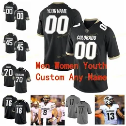 Maglie Nik1 NCAA College Colorado Buffaloes 1 Jaren Mangham 12 Steven Montez 14 Dimitri Stanley 16 Mason Crosby Custom Football Cucite