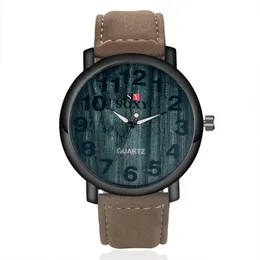 Wristwatches Fashion Men's Watch Clock Man Mens Watches Top Soxy Leather Quartz Wooden Time Reloj Homebrewristwatches Wristwatch