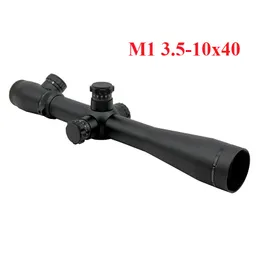 M1 3.5-10x40 Scope Illuminato Rosso Verde Blu Mil-Dot Side Wheel Riflescope Ottiche per fucili da caccia
