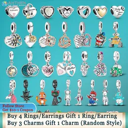 925 Silber für Pandora-Charm-925-Armband, süße Anime-Charaktere, Mama, Liebe, Herz, Mutter-Charms-Set, Anhänger, DIY, feiner Perlenschmuck