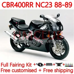 Kit carrozzeria per HONDA 400CC CBR400 RR NC23 CBR 400 RR CC NC29 88-99 Carrozzeria 130No.160 CBR400RR 88 89 90 91 92 93 CBR 400RR 1988 1989 1990 1991 1992 1993 Carena OEM Nero lucido