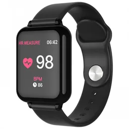 Ny B57 Smart Watch Waterproof Fitness Tracker Sport för iOS Android Phone Smartwatch Heart Ret Monitor Blodtrycksfunktioner